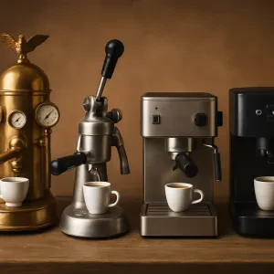 Discover the fascinating journey of espresso machines through the years