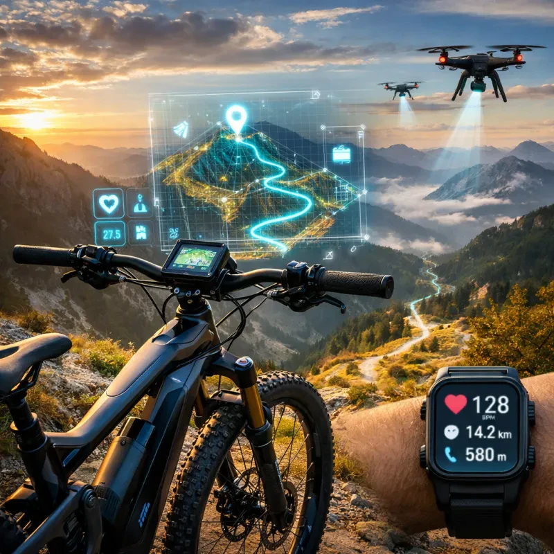 Discover the thrill of mountain biking enhanced by cutting-edge tech