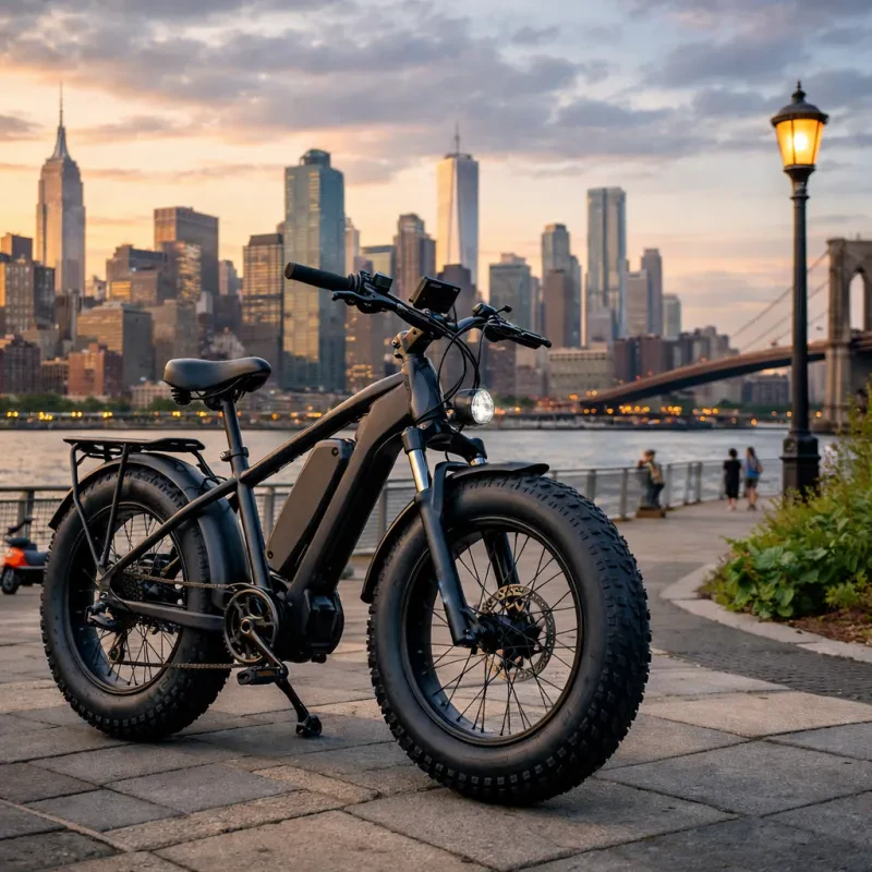 Explore the city in style and comfort on a fat tire e bike