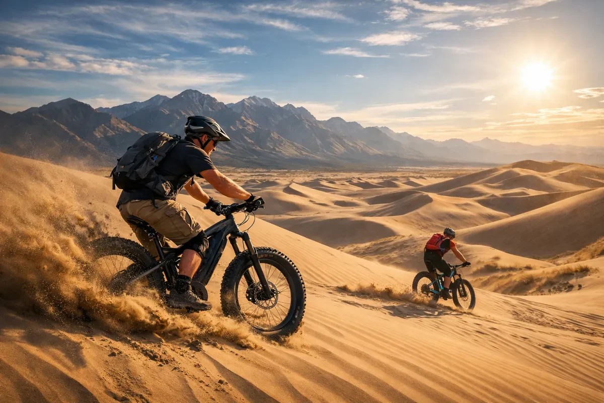 Conquer Sand Dunes with Mountain E Bikes