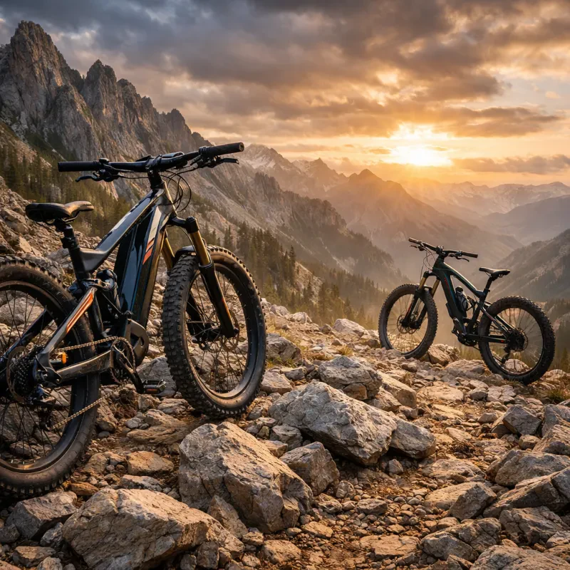 Discover the perfect e-mountain bike for tackling tough trails and rocky paths