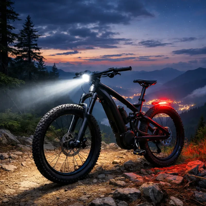 Ride safe and see clearly with built-in lighting for your adventures