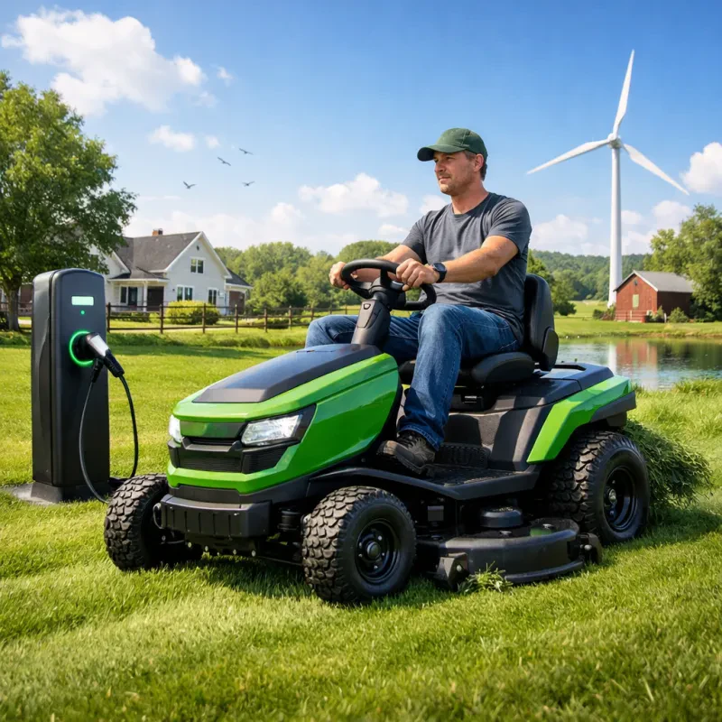 Enjoy a greener way to mow your lawn with less noise and fewer emissions