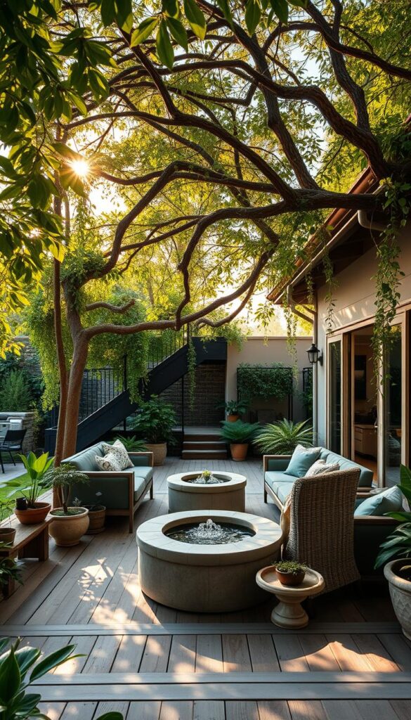 A lush verdant outdoor space
