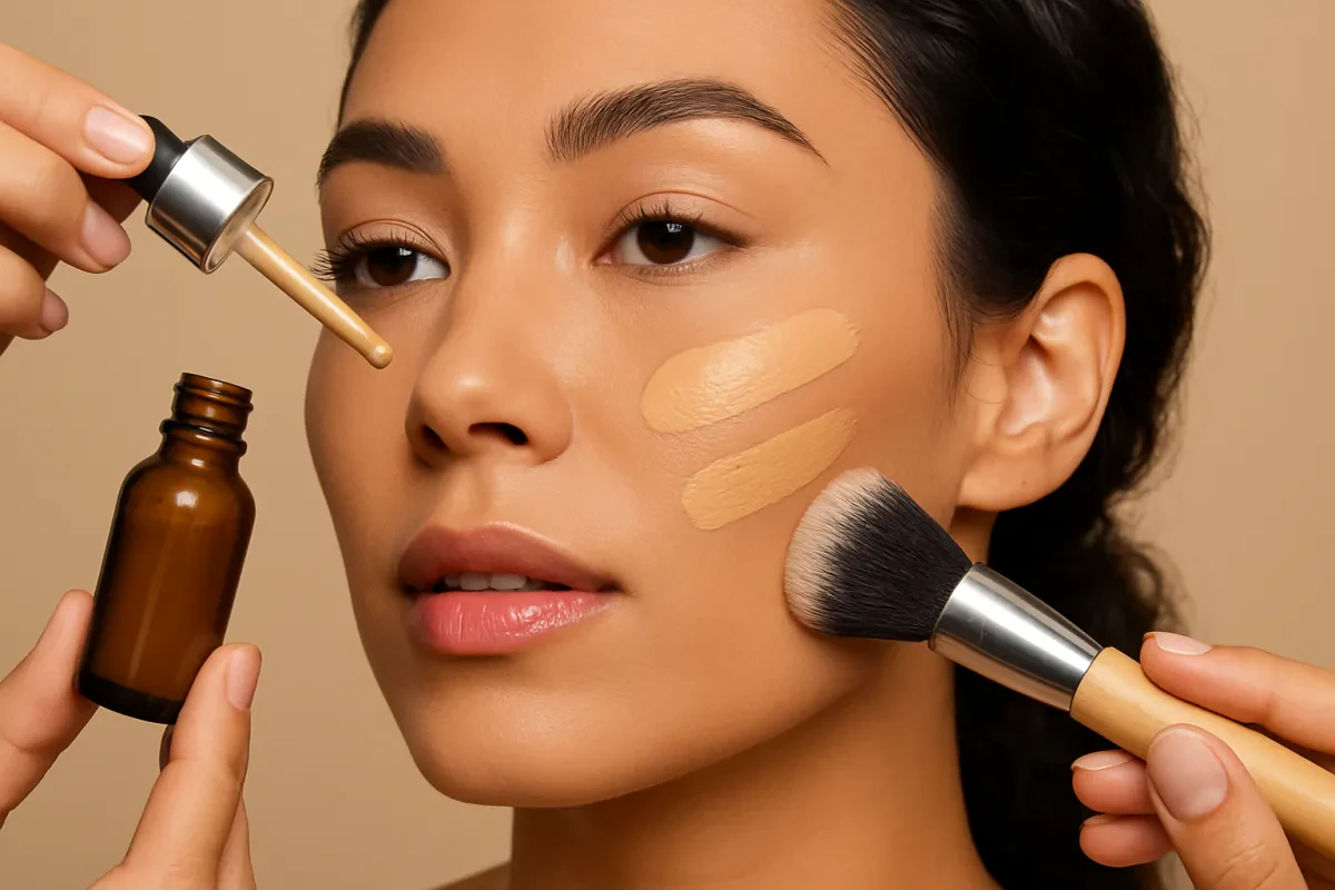 Flawless Finish with Organic Vegan Liquid Foundation
