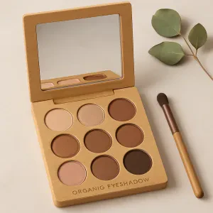 Create your perfect eye makeup look effortlessly with this all-in-one organic eyeshadow set