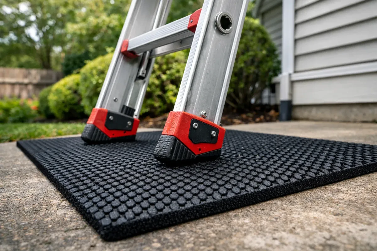 Stable Ladders Made Easy with Non-Slip Mat