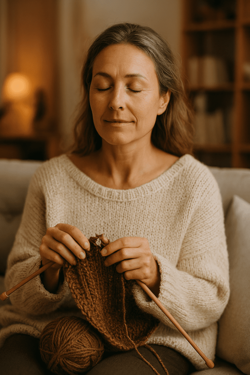 Relaxing Knit for Mindful Knitting Benefits