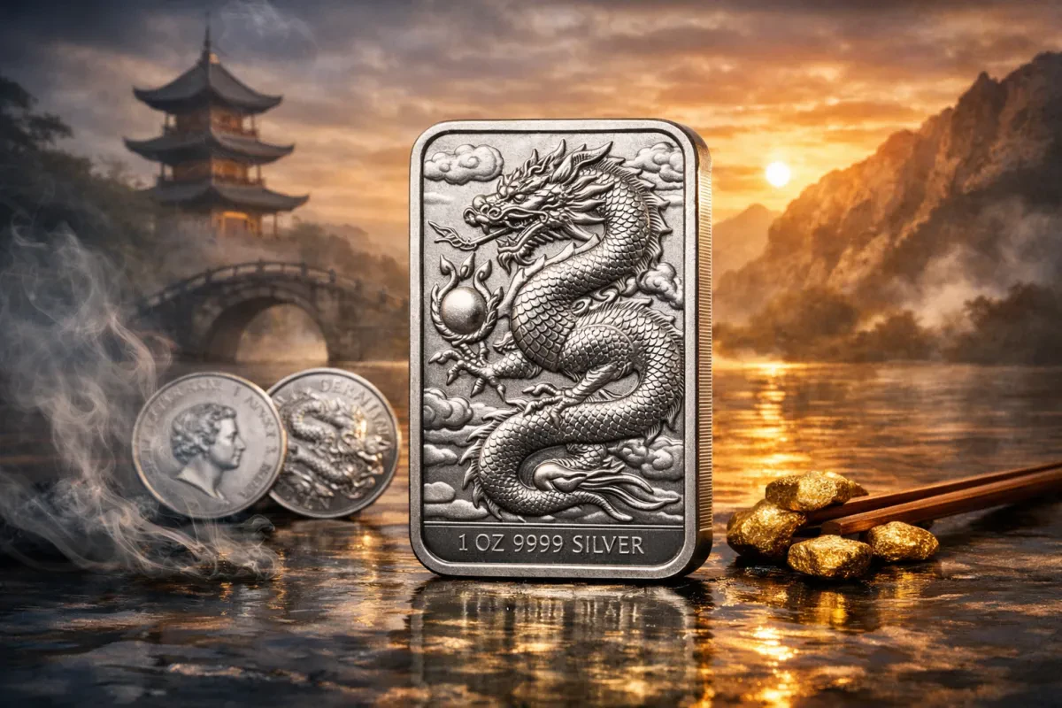 2022 Australian Silver Dragon 1 oz Bar Coin Review