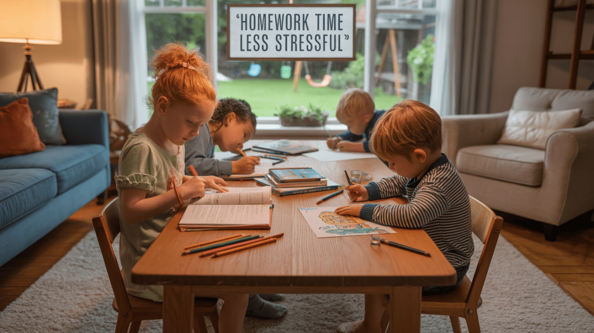 7 Easy Moves That Make Homework Time Less Stressful in Shared Spaces