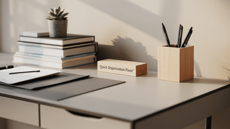 Simple tips to tidy up your workspace fast