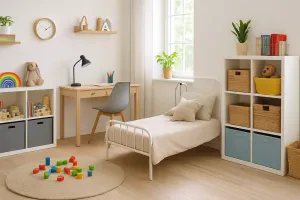 Creating a clutter-free space that makes playtime fun, study time productive, and sleep peaceful