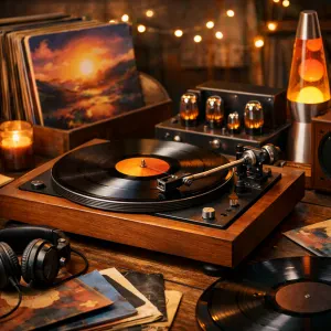 Nothing Says "CLASS" Like A Vinyl Record On A Turntable