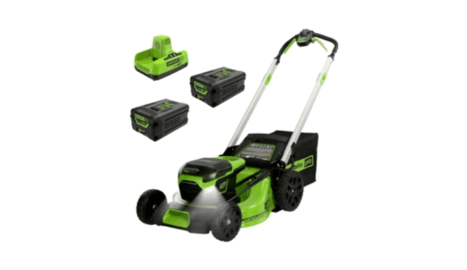 "Go Green: Greenworks Self-Propelled Mower"
