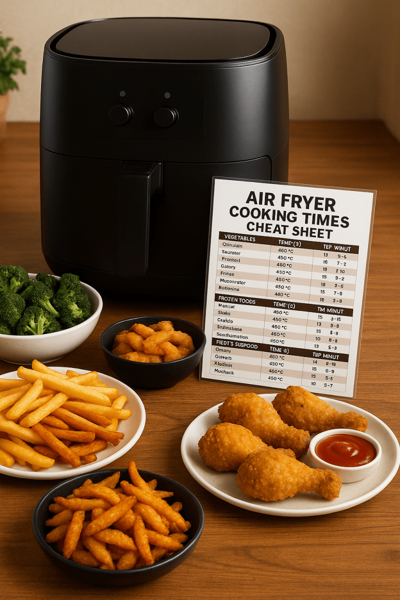 Your Handy Guide to Perfect Air Frying Times Air Fryer Cooking Time Cheat Sheet
