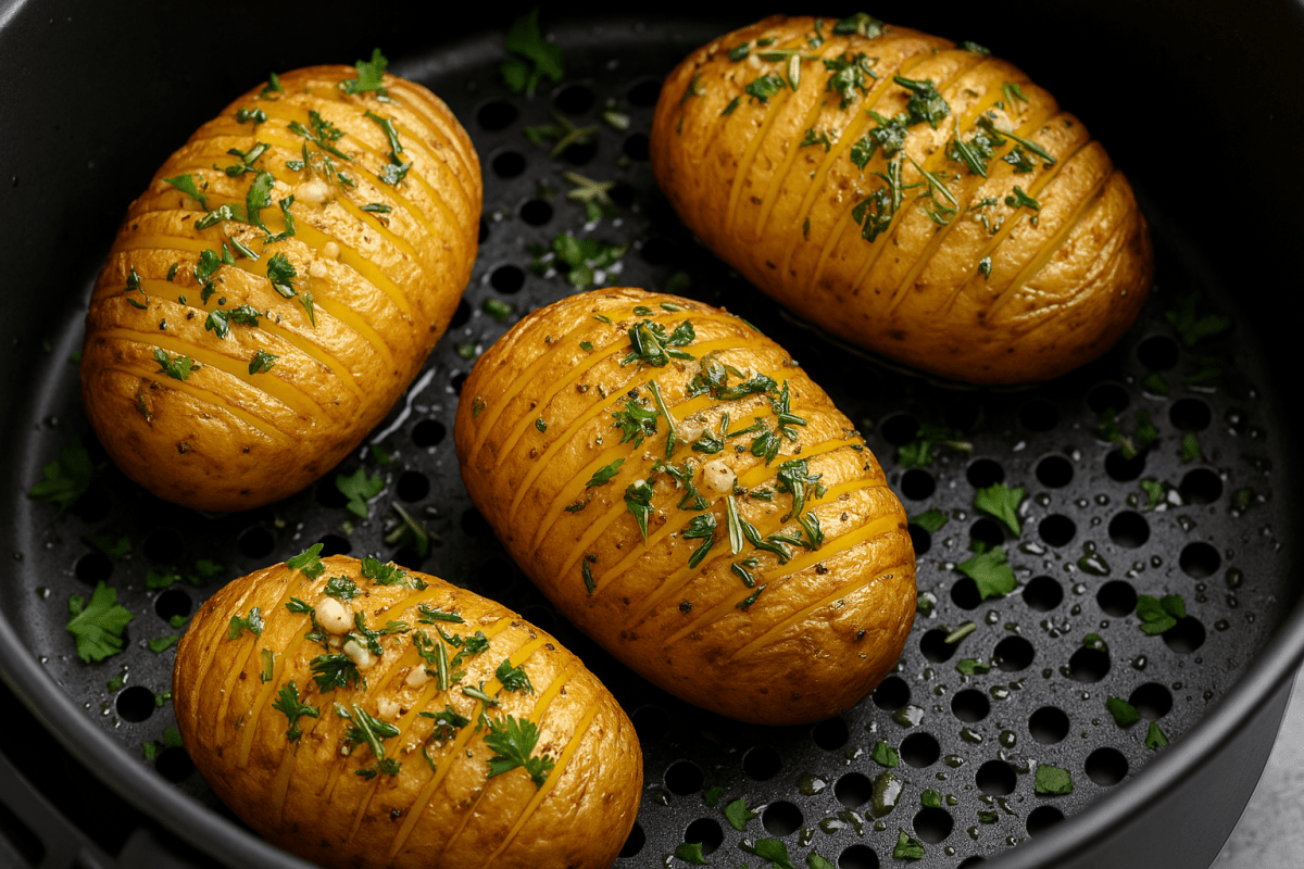 Crispy Air Fryer Hasselback Potatoes