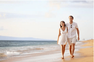 Enjoying a Beach Walk for Fun and Exercise