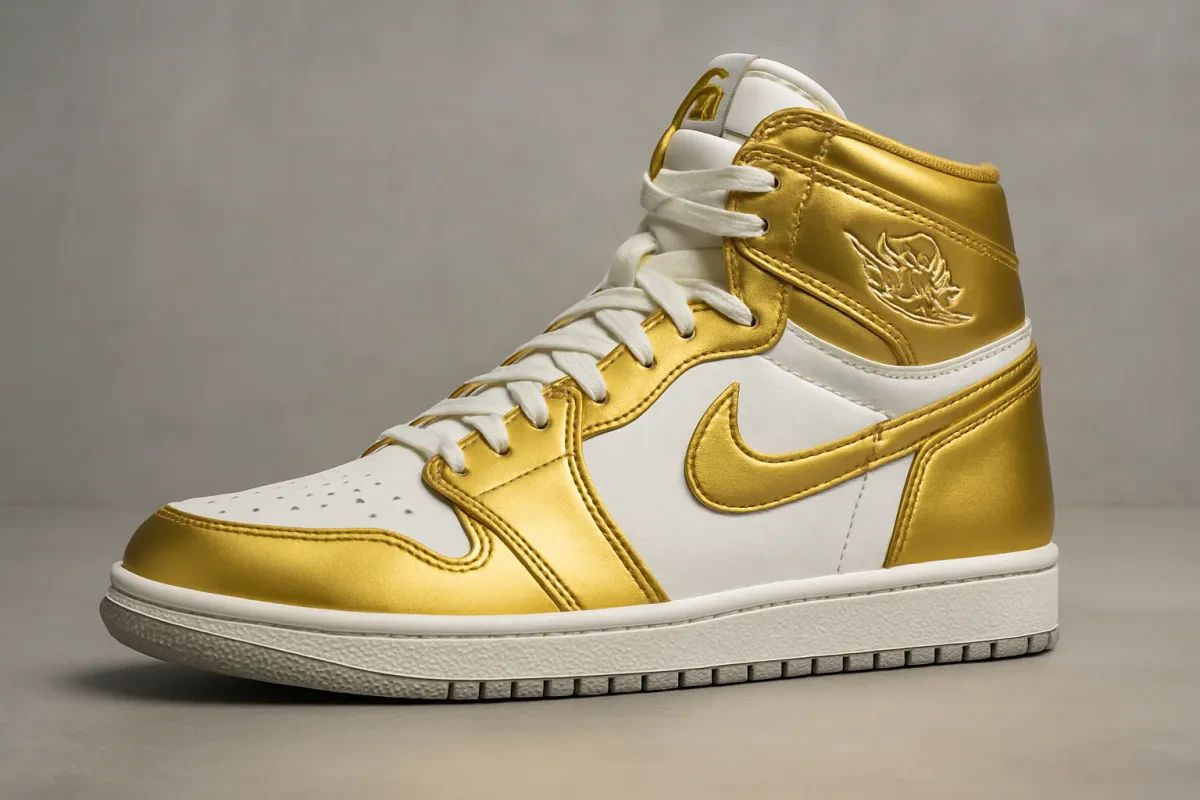 Men's Air Jordan 1 Retro High Metallic Gold