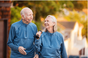 older couple walking