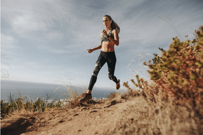 girl trail running