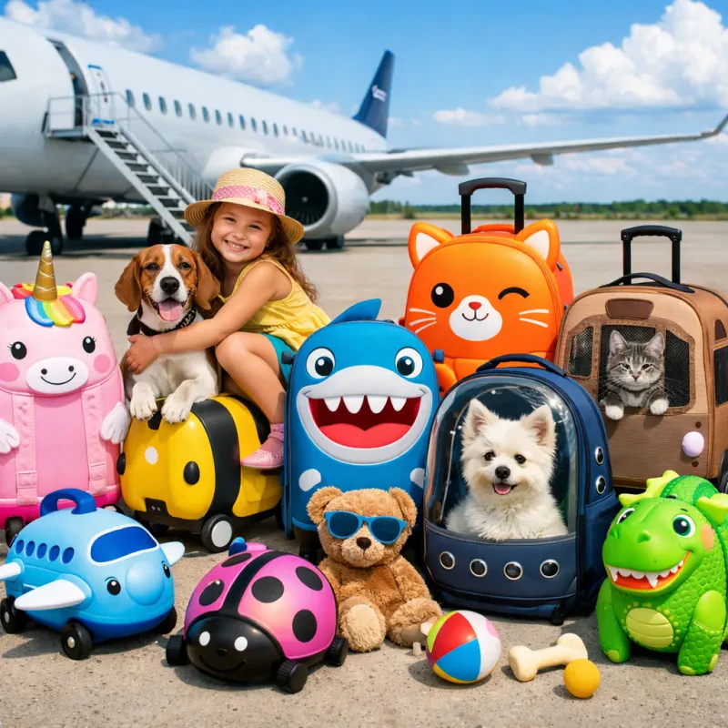 Make your journeys exciting with fun styles for your little ones and furry friends