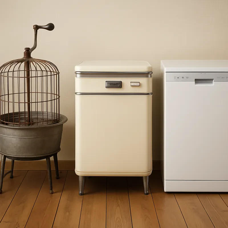 Discover how dishwashers transformed from hand-powered devices to modern kitchen essentials