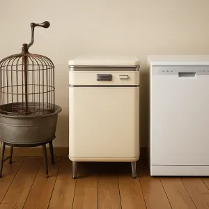 Discover how dishwashers transformed from hand-powered devices to modern kitchen essentials