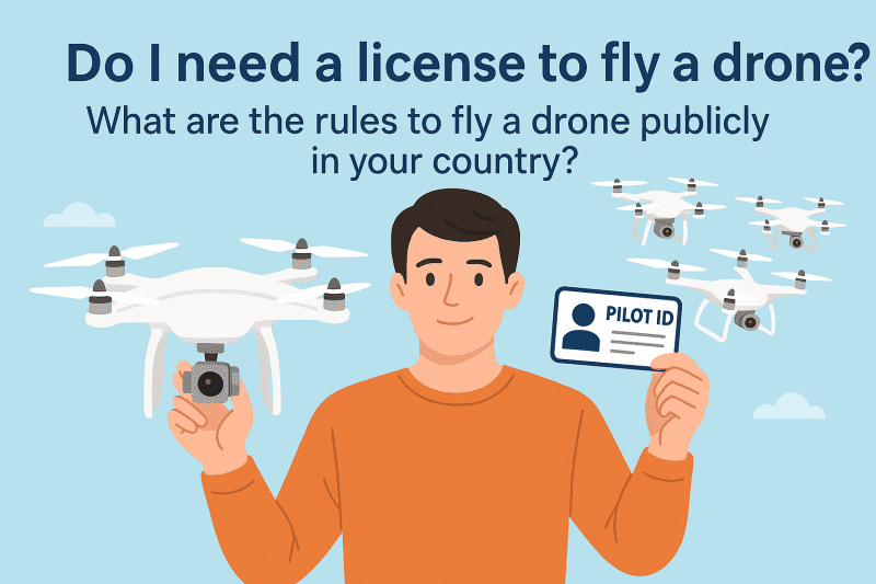 What are the rules to fly a drone publicly in your country?