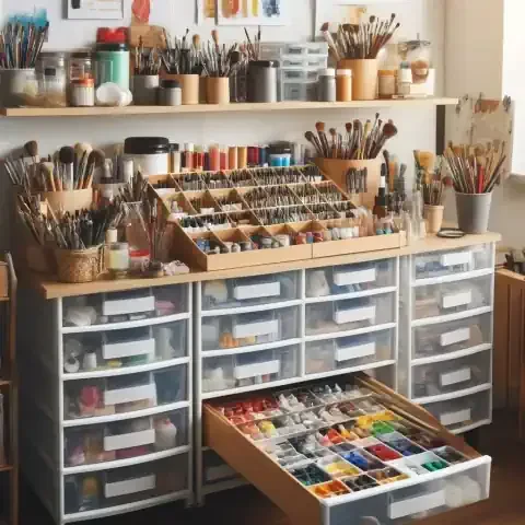 Find easy and affordable ways to keep your art supplies organized