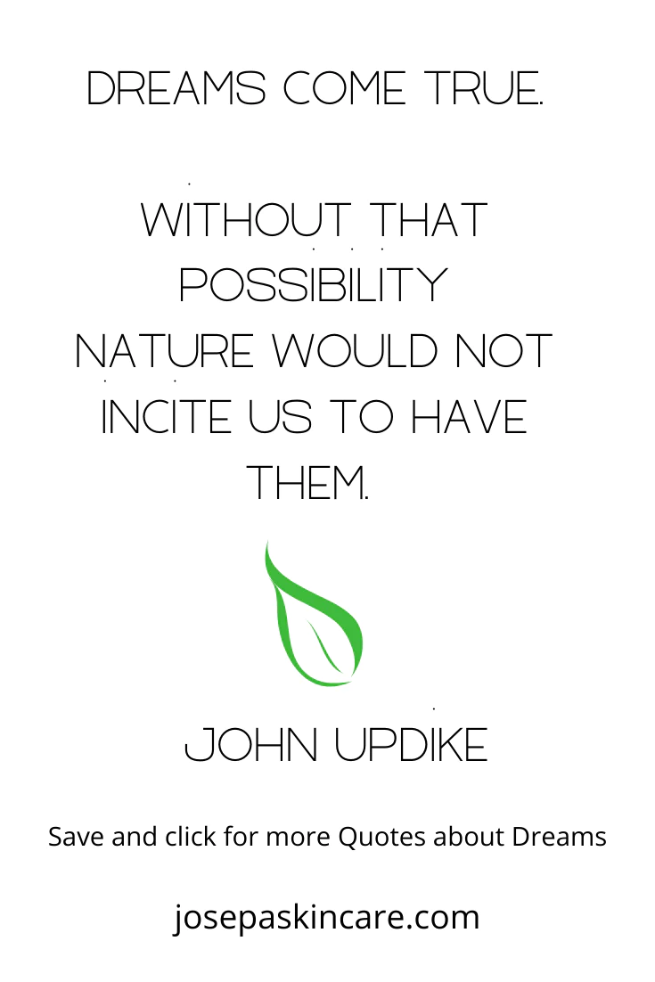 Dreams come true. Without that the possibility nature would not incite us to have them. - John Updaike
