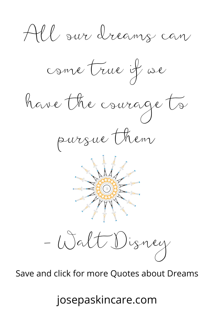 all our dreams can come true if we have the courage to pursue them - Walt Disney