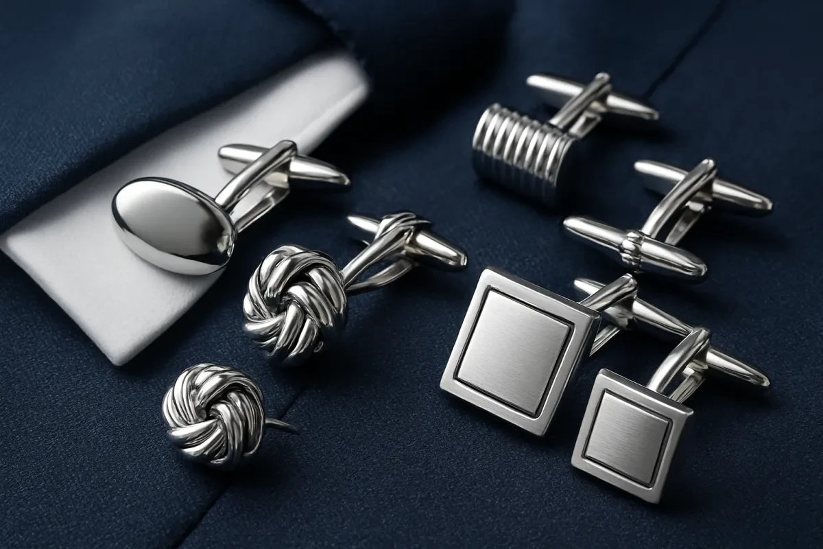 Trendy Silver Cufflinks For Men In Fashion