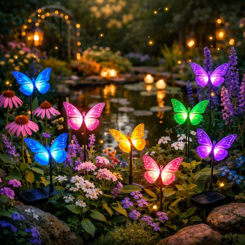 Brighten up your garden with stunning solar butterfly lights that add charm and whimsy