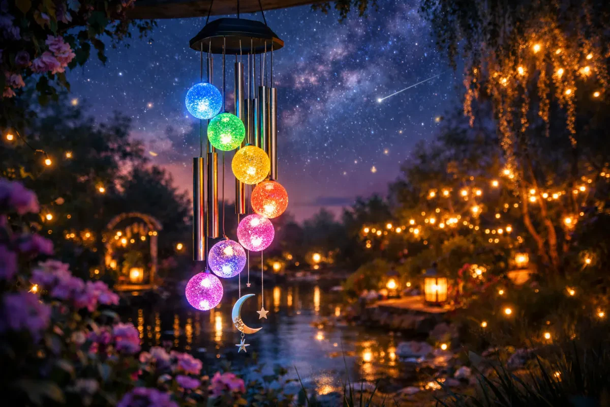 Enchanting Solar Wind Chimes for Magical Nights