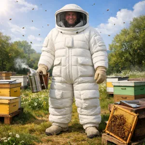 Stay cozy and protected while tending to your bees with this roomy full body suit