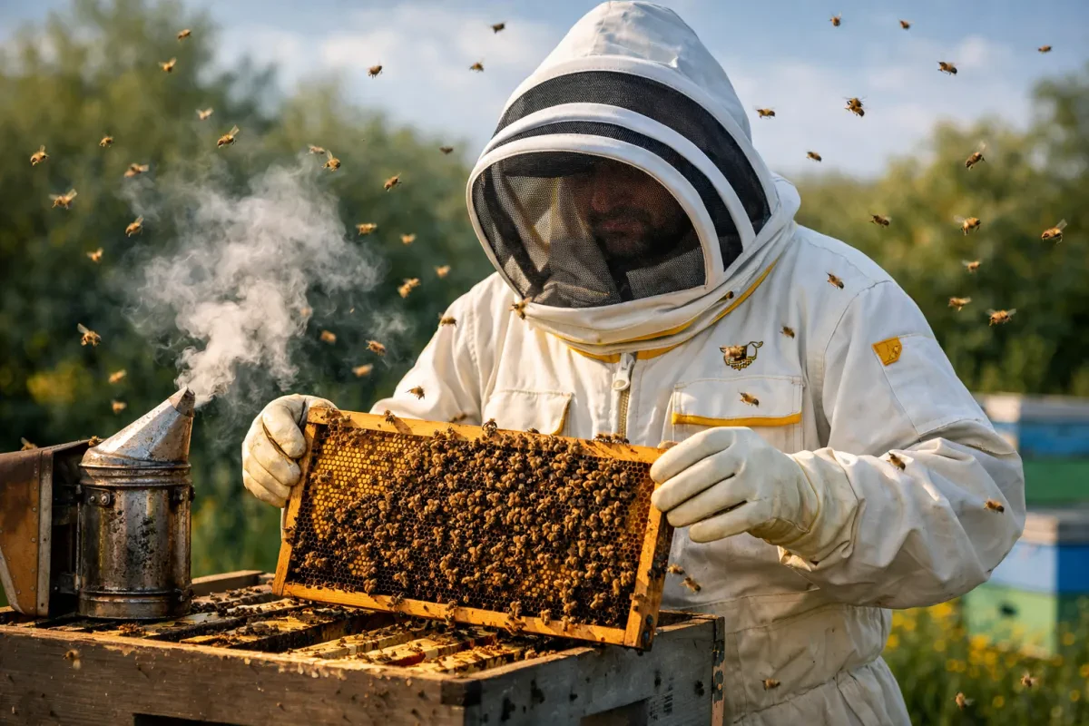 Ultimate Buzz Beekeeping Suit with Goat Skin Gloves