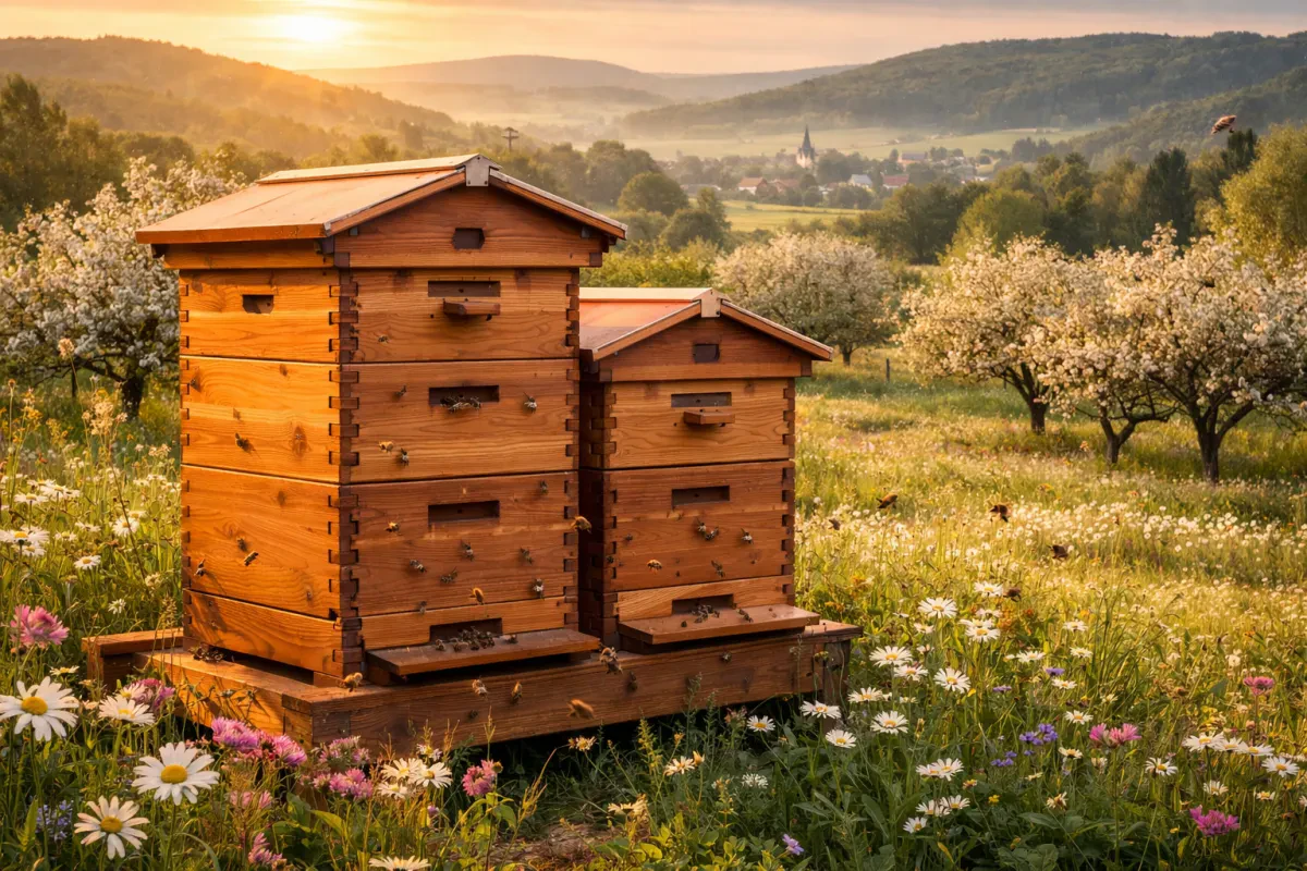 Quality European Beehive Set in Cedar Wood