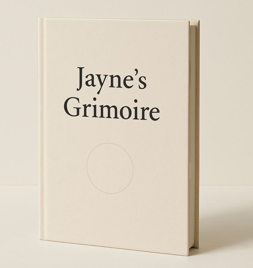 Jayne&rsquo;s Grimoire book mock-up