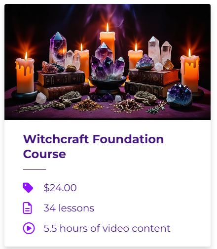 Online Witchcraft Foundations Course perfect for building a Book of Shadows