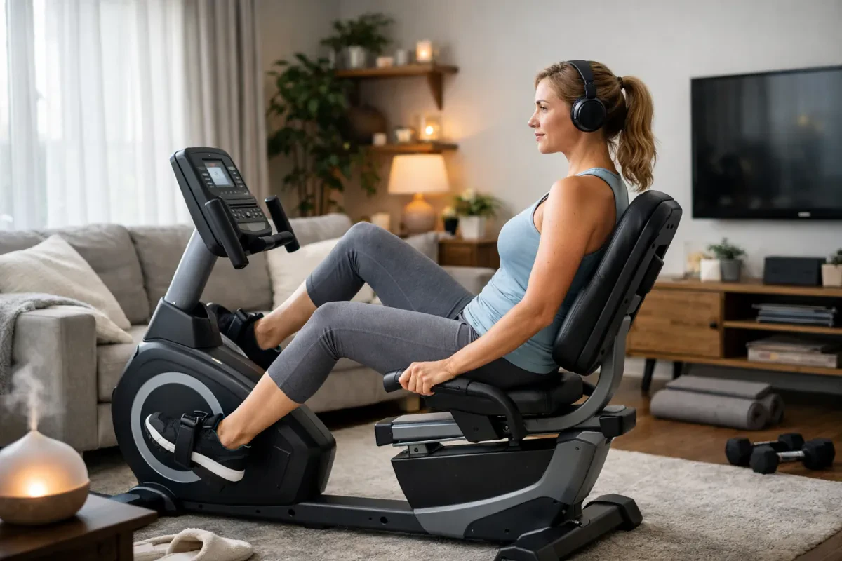 Silent Home Workouts with Recumbent Exercise Bike