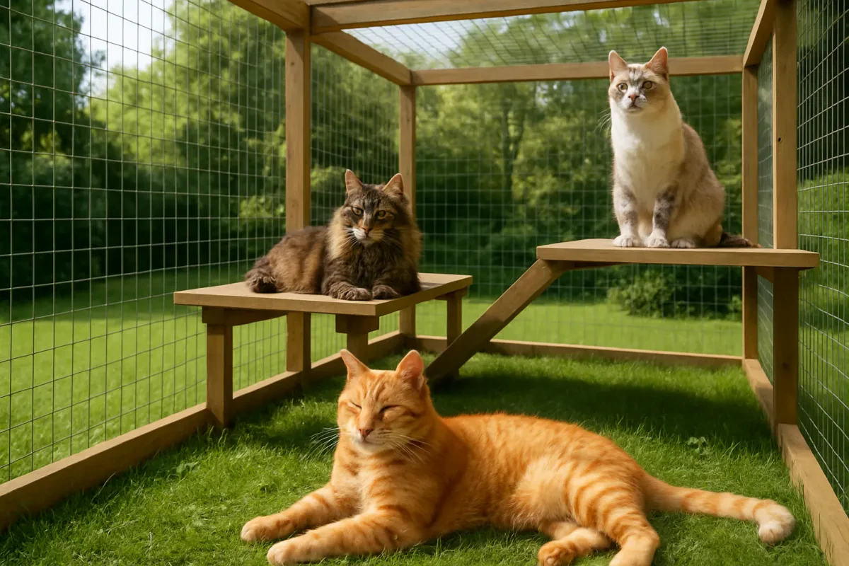 Spacious Outdoor Cat Enclosure for Happy Cats