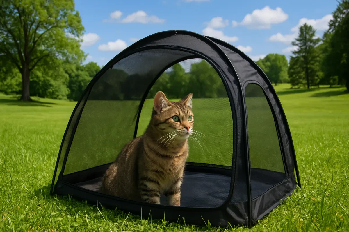 Fun and Safe Portable Cat Enclosure for Adventure