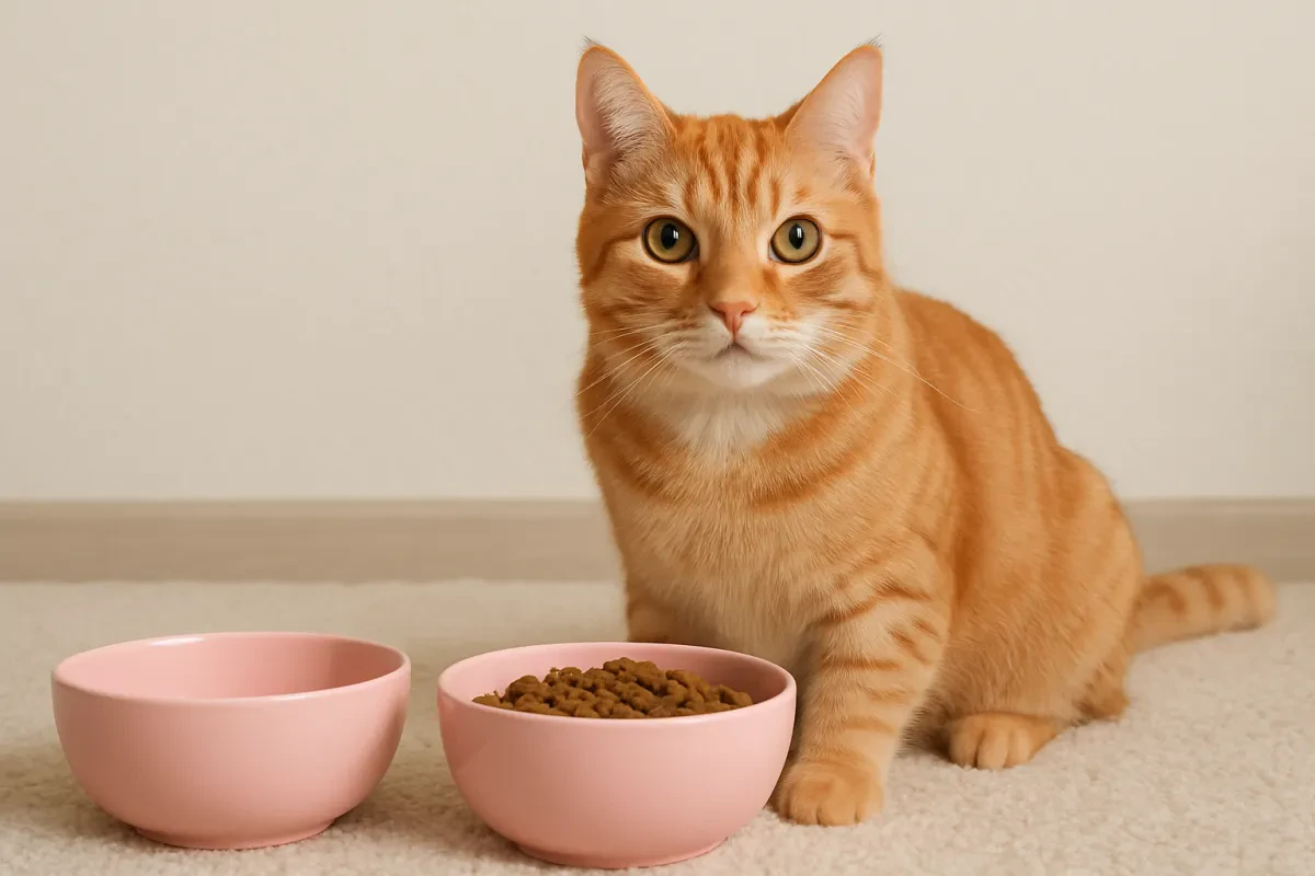 Charming Pink Ceramic Bowls for Your Cat