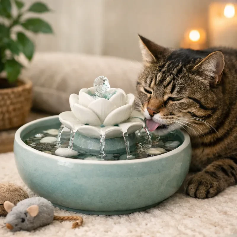 A soothing way to keep your furry friend hydrated