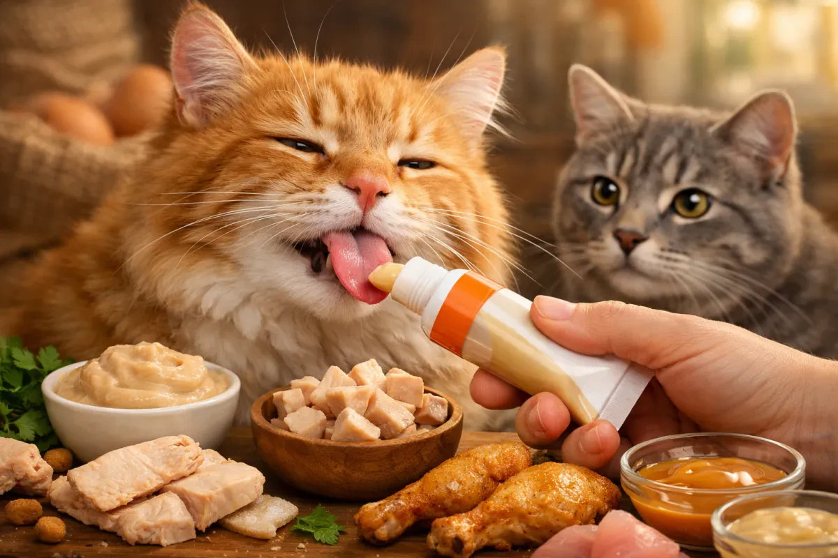 Irresistible Lickable Chicken Treats for Cats