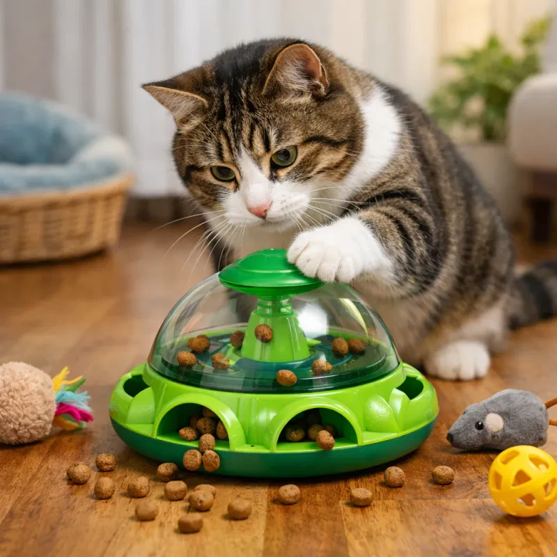 Make mealtime a playful adventure for your cat
