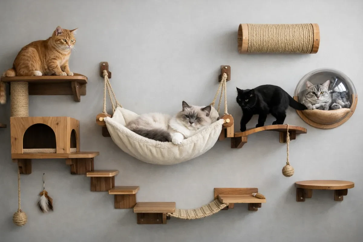 Ultimate Cat Wall Shelves with Cozy Hammock