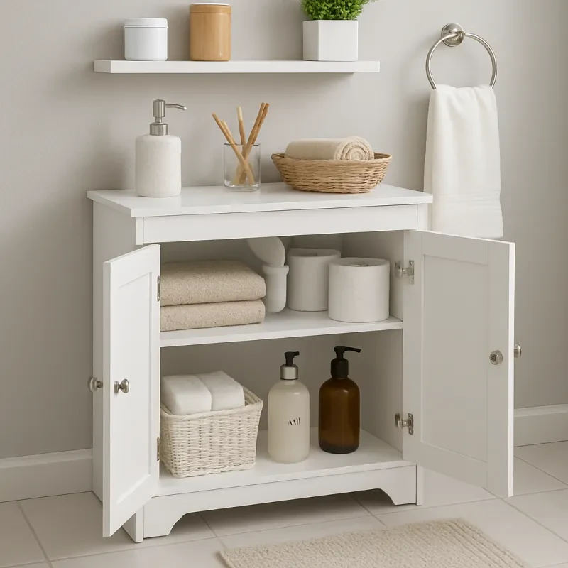 Keep your bathroom neat and chic with practical storage ideas