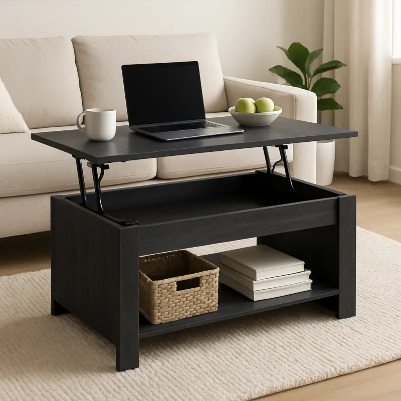 A trendy coffee table that's perfect for organizing your space