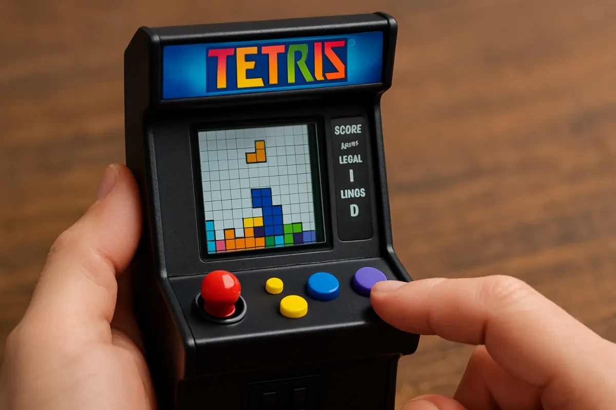 Classic Mini Tetris Arcade Game for All Ages